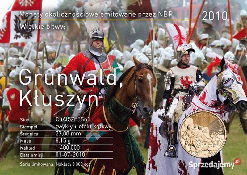 4 x Moneta 2 BLISTER Grunwald Kłuszyn Gniezno Sosnowiec sprzedam