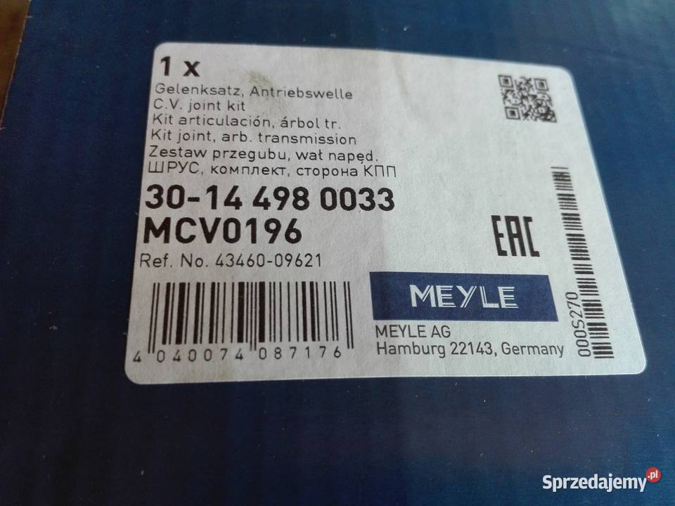 Przegub toyota corolla verso 14d4d 20d4d meyle Ryki