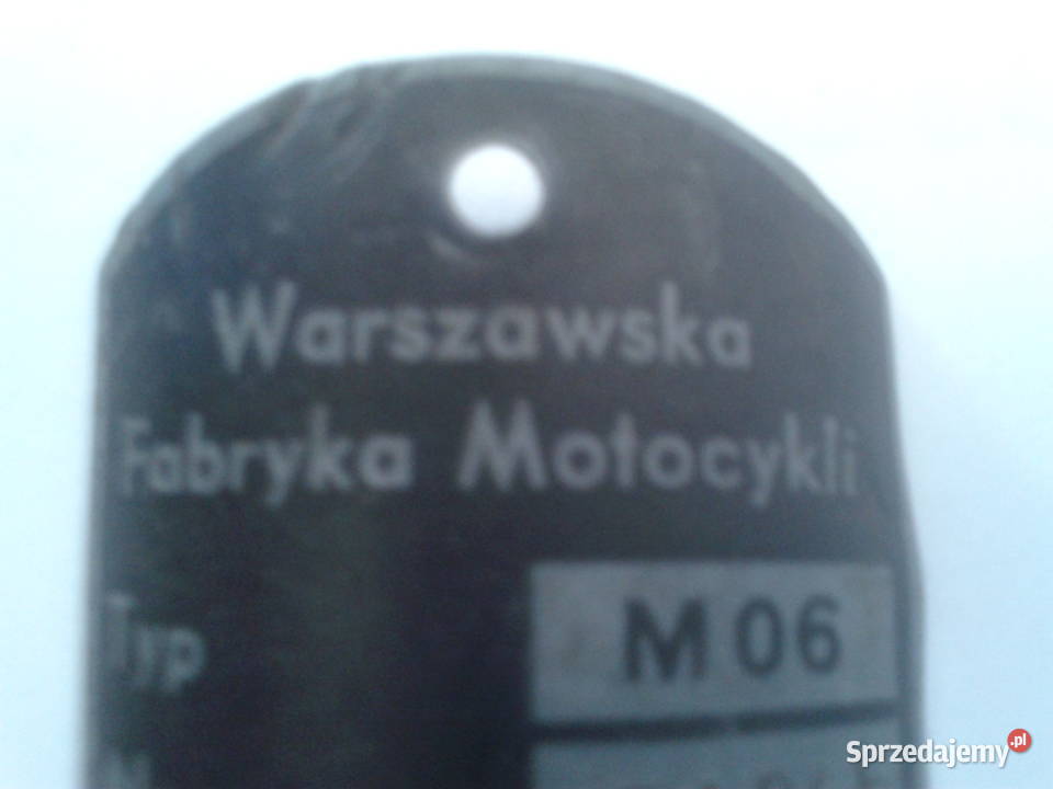WFM 1957r oryginalna tabliczka znamionowa