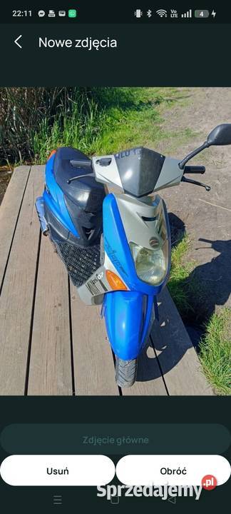 Zipp Otis 80cc zarejestrowany na 50cc Rok produkcji 2008 Tereszpol-Kukiełki