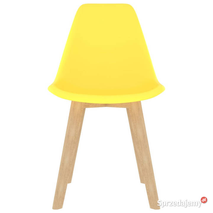 Krzesła stołowe 6 żółte plastik WM289118 Warszawa sprzedam