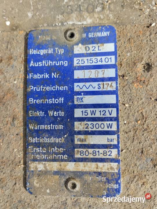 VW T2 ogrzewanie stacjonarne eberspacher