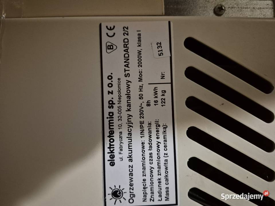 Piec akumulacyjny 230v łódzkie Łódź