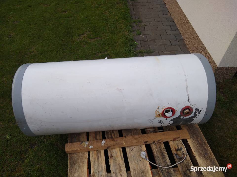 Bojler CO 140 l z grzałką i uchwytami poziomy Dłutów