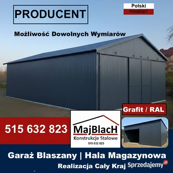 Garaż Blaszany Montaż Producent Magazyn Hala