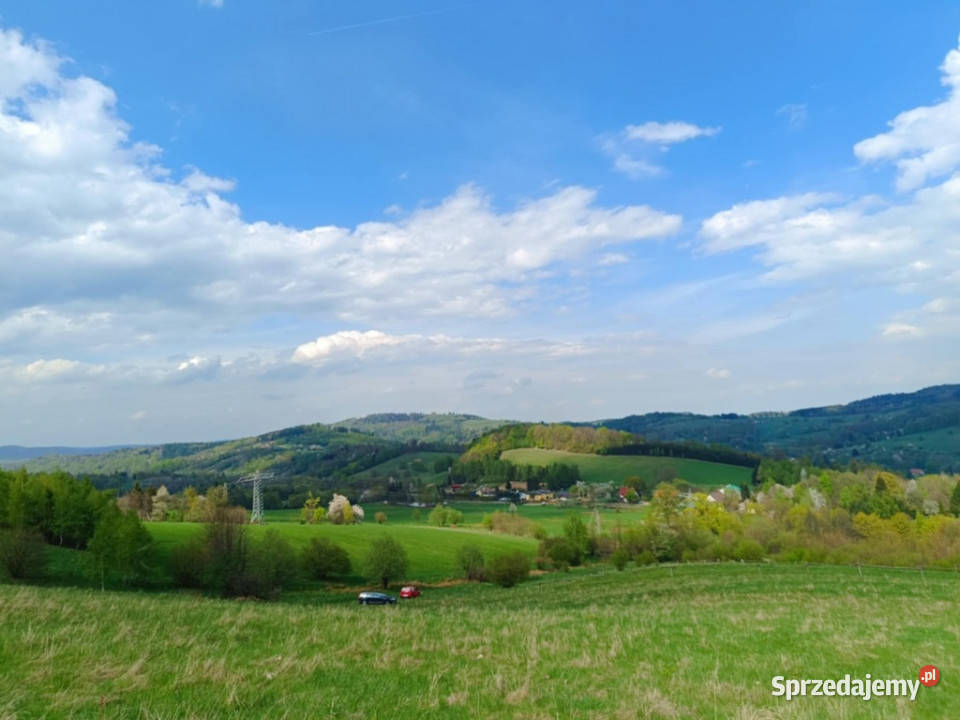 Działki pod lasem z panoramicznym widokiem Walim