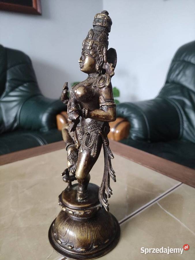 Antyczna statua z brązu Laszami z Tamilnadu pocz Janów Lubelski