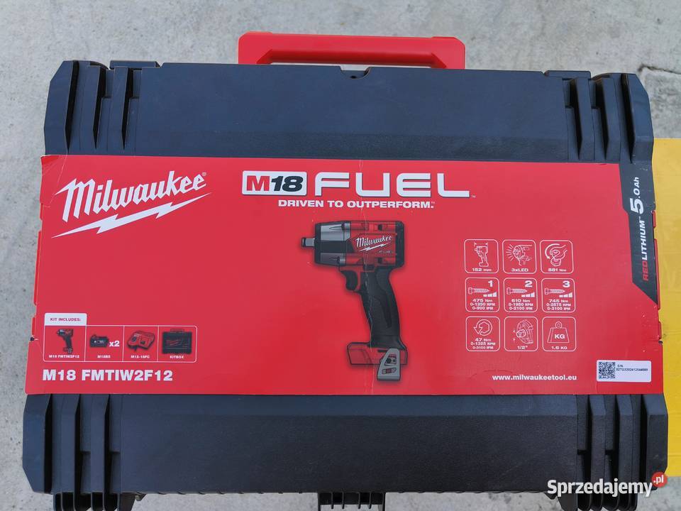 Milwaukee Klucz udarowy 18V 12 M18 FMTIW2F12 2x Zagórowa