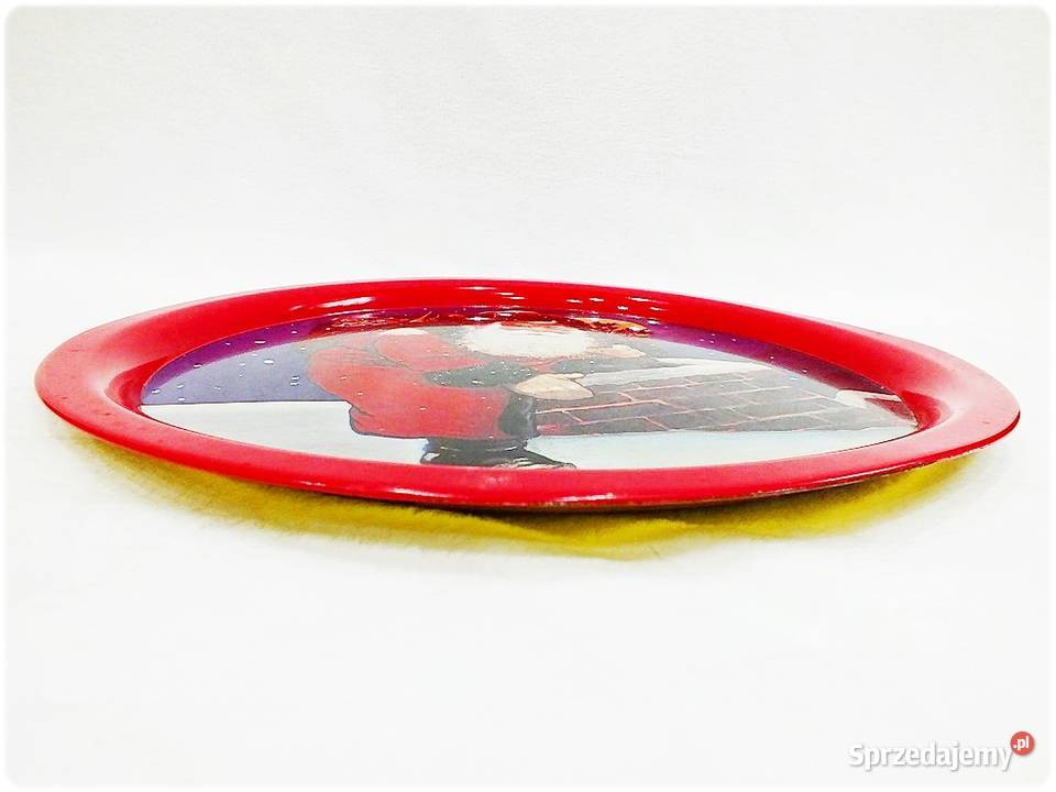 Kolekcjonerska Duża Taca 40 metalowa z Mikołajem Żary