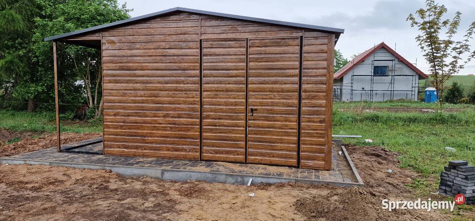 Garaż Blaszany z zadaszeniem bocznym Wiata Hrubieszów
