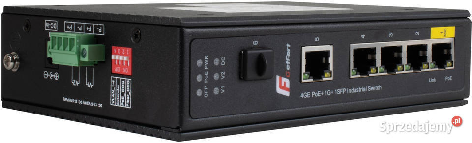 Switch POE GetFort Przemysłowy 4GE1GE1SFP 4080 Internet i komunikacja Knurów