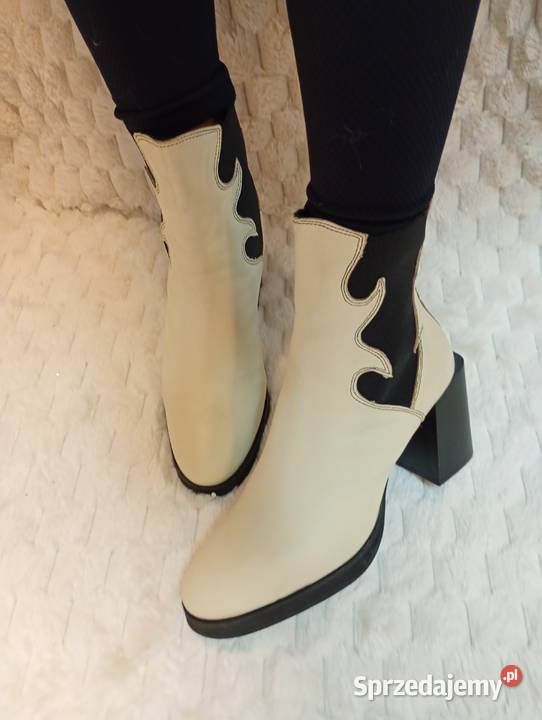 40 Nasty Gal Skórzane botki biznesowe z Londynu 25.5cm Kraków