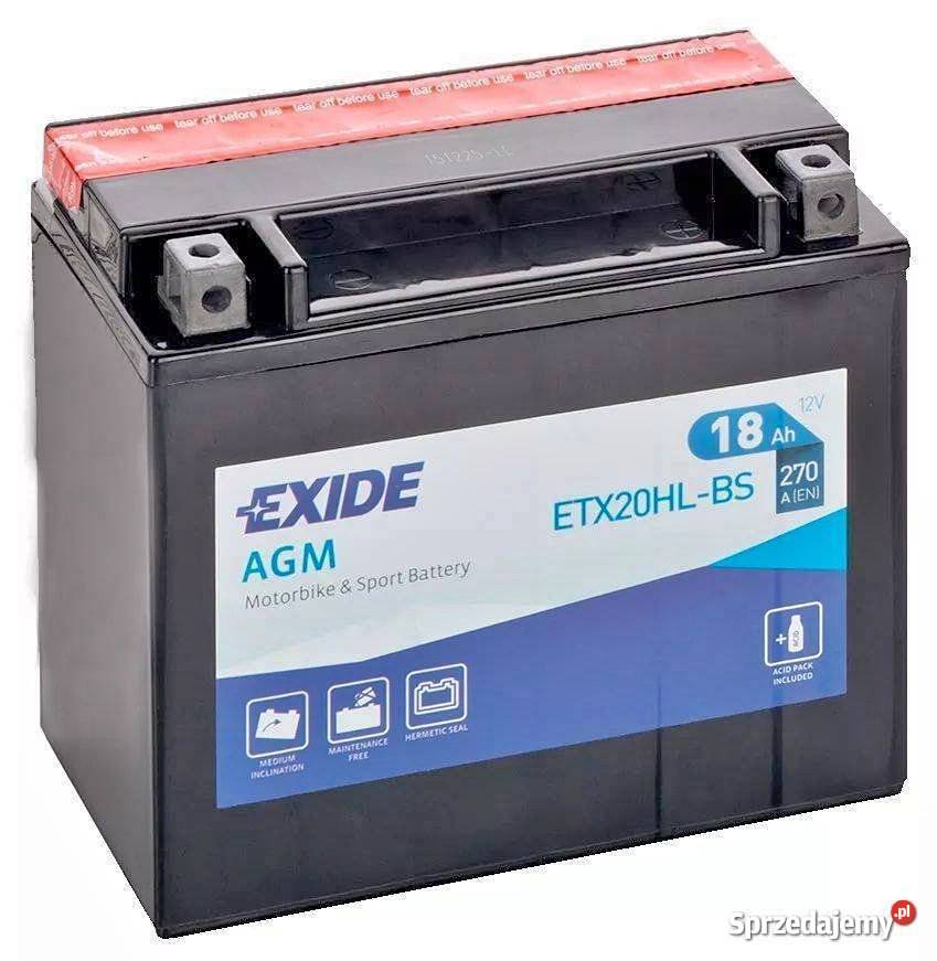Akumulator motocyklowy EXIDE ETX20HLBS YTX20HLBS Kalisz