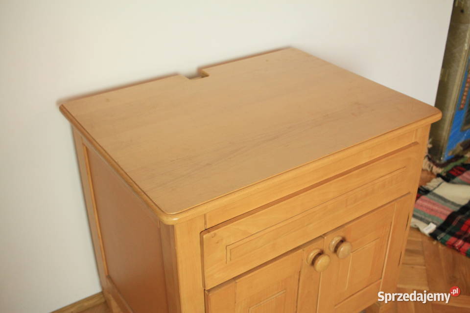 Piękny stolik dębowy narożny z szufladami Szafy, regały, półki Pszczyna sprzedam
