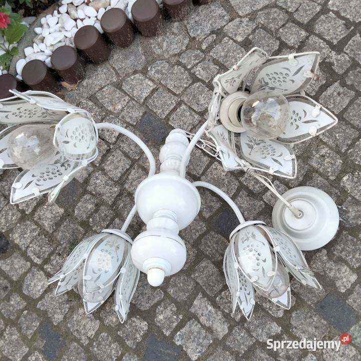 Żyrandol ceramiczny PRL wielkopolskie Ostrów Wielkopolski sprzedam