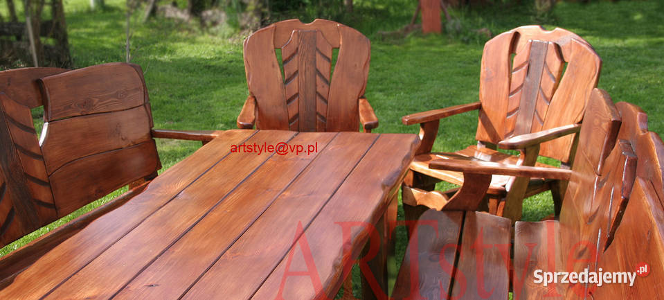 ORYGINALNE drewniane meble ARTstyle Ogrodowe Warszawa sprzedam