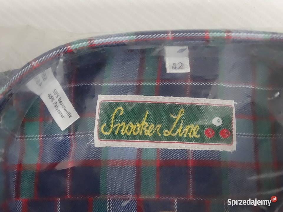 Nowa koszula męska w kratę Snooker Line 42 XL Rozmiar XL Biłgoraj