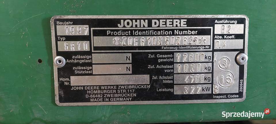 Sieczkarnia JD 6810 Wołów