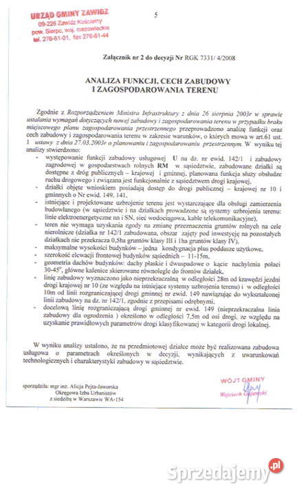 Działka DK10 WZ na budowę STACJI PALIW 3100m2 Chabowo-Świniary sprzedam