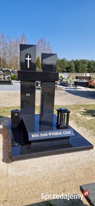 Nagrobek urnowy czarny ŚWIDNICAgranit szwed 1898 dolnośląskie