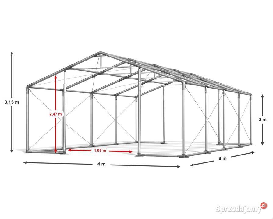 4x8x2m Namiot magazynowy warsztatowy lakierniczy Kielce