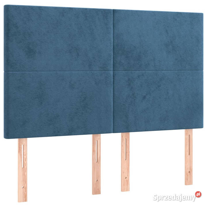 Łóżko kontynentalne materac i LED niebieski 128cm