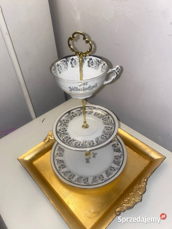 trzy poziomowa patera porcelanowa niemiecka Kraków