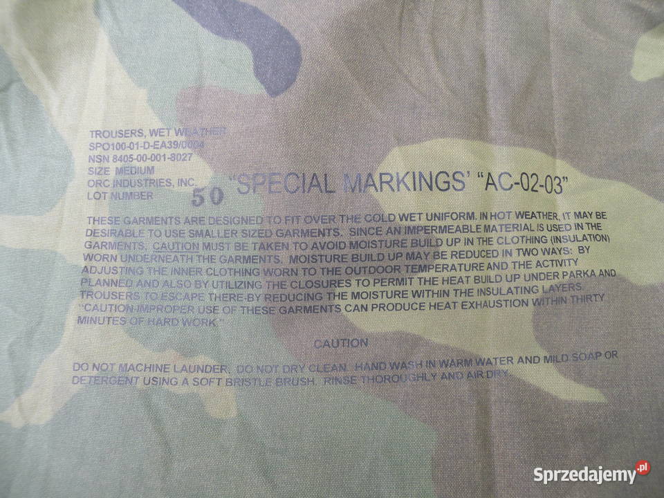 Spodnie wet weather woodland medium Wrocław