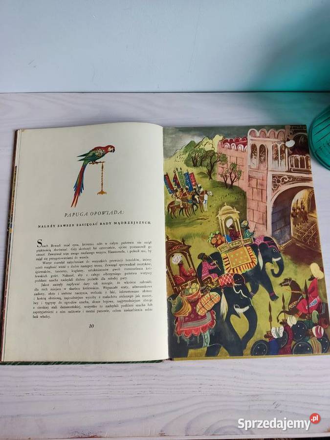 Książka bajka Księga papugi z 1951 roku Pierwsze Pozostałe Głuchołazy