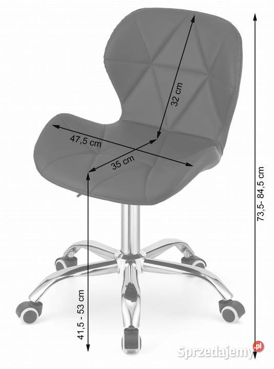 Krzesło obrotowe AVOLA różowe ekoskóra 55.5cm