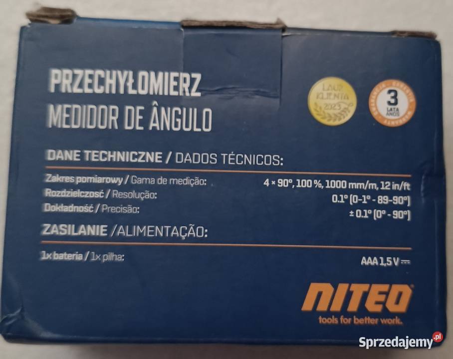 NITEO przechyłomierz Ełk sprzedam
