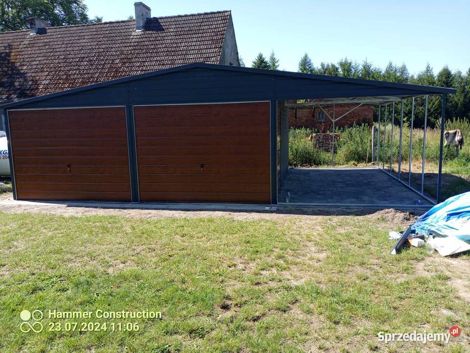 Garaż blaszany wiata Wzmocniony PROFILAMI lubelskie sprzedam