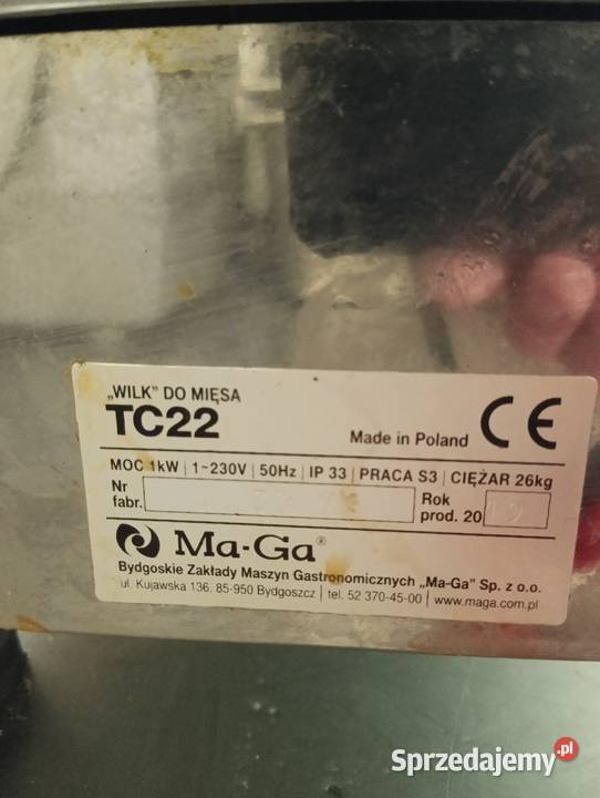 Maszynka do mielenia mięsa MAGA Leszno sprzedam