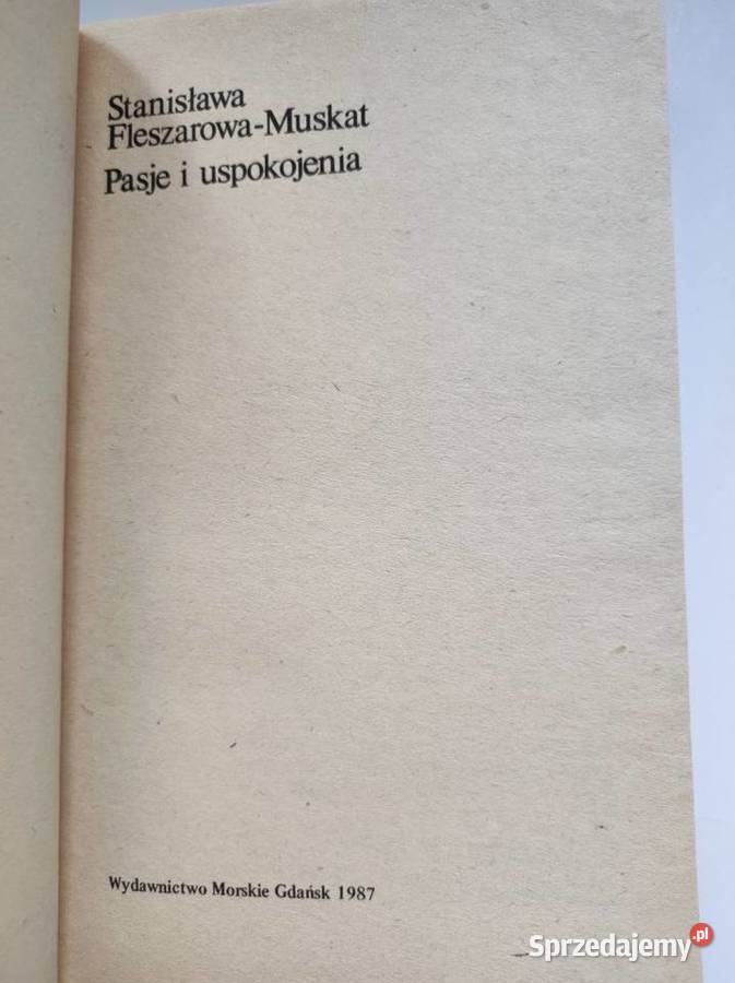 Pasje i uspokojenia Stanisława Fleszarowa Muskat miękka Pozostałe