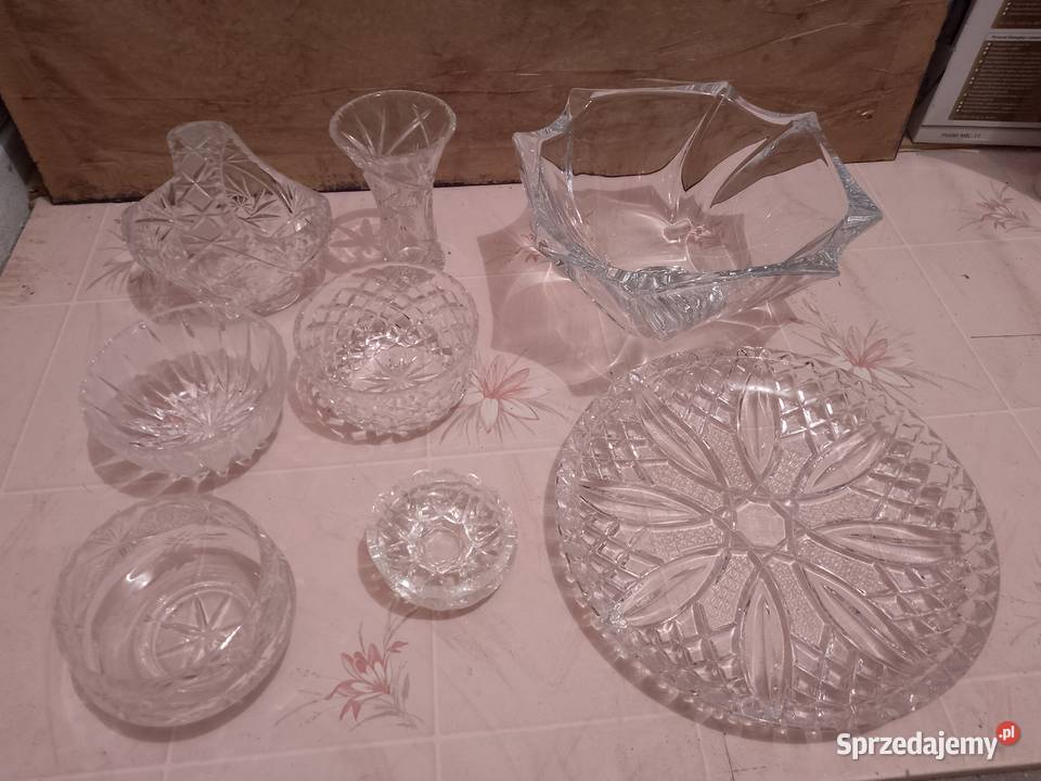 Kryształy i talerze lata 7080 łódzkie Sieradz