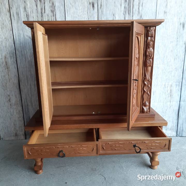 komoda bieliżniarka rzeżbiona 938 Dom i Ogród Byczyna sprzedam