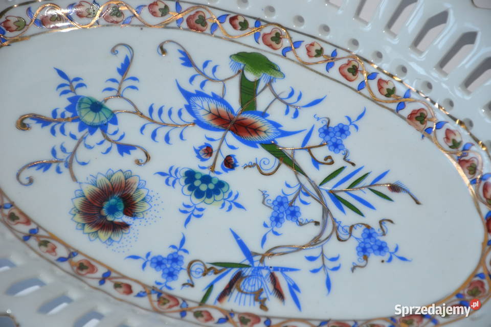 Półmisek porcelanowy koszyk ażurowy wzór mazowieckie sprzedam