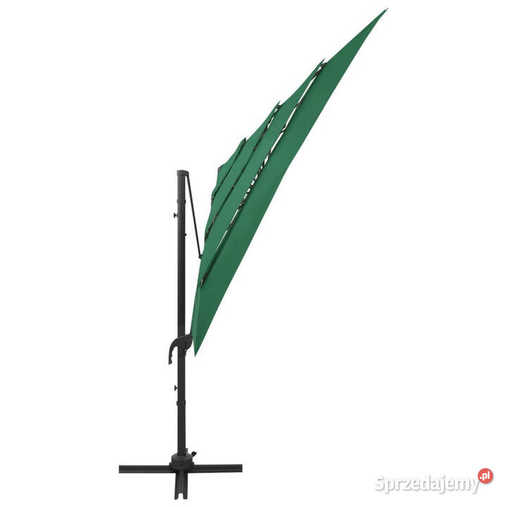 4poziomowy parasol na aluminiowym słupku zielony Warszawa