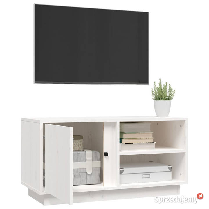 Szafka pod telewizor biała 80x35x405 lite drewno Warszawa