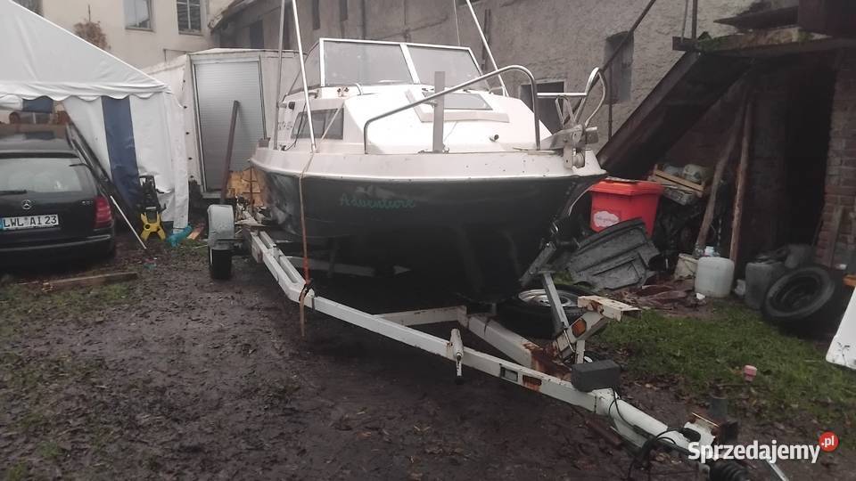 Łódź motorową z przyczepą Oława sprzedam