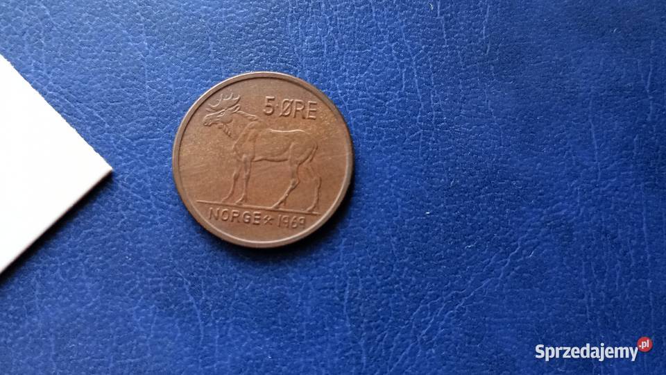 Stare monety 5 ore 1969 Norwegia podkarpackie Lesko