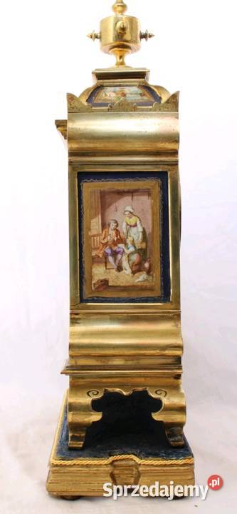 Antyczny francuski zegar z XVIII w brąz złocony Głuszyca