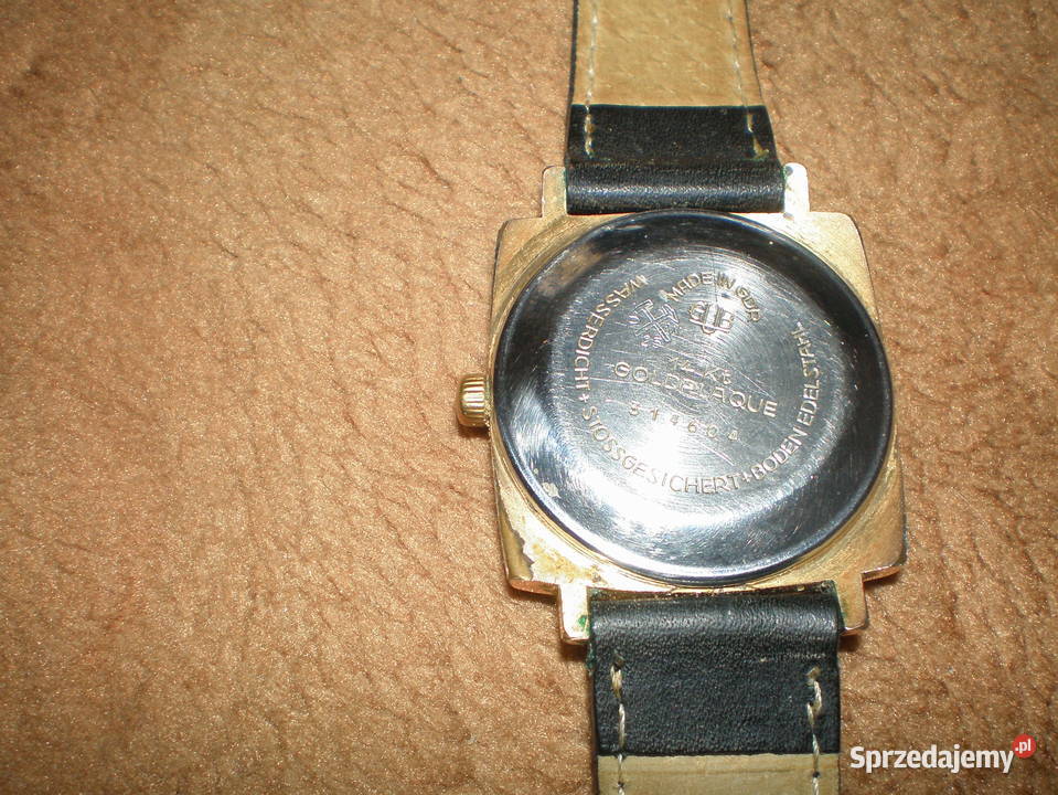 Zegarek męski Glashutte w złotym kolorze Używany śląskie Piekary Śląskie