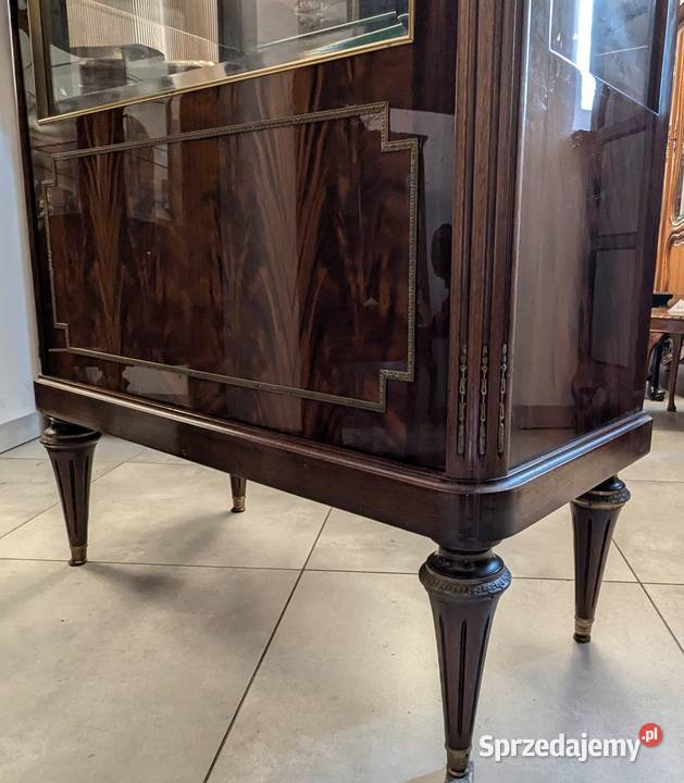 Wspaniała witrynaserwantka empire intarsjesklep Dąbrowa Górnicza