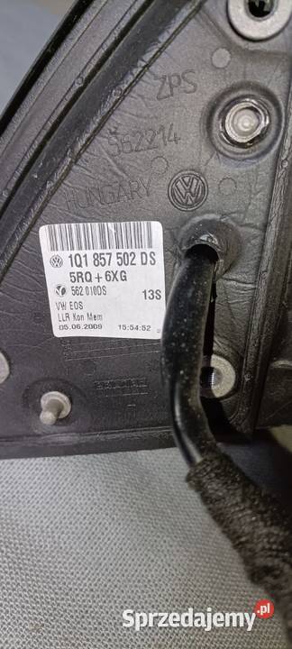 LUNOWE LUSTERKO PRAWE VW EOS SZKIELET