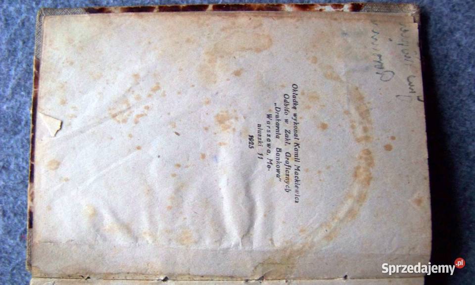 HRABINA COSEL J I KRASZEWSKI 1925 Zakopane