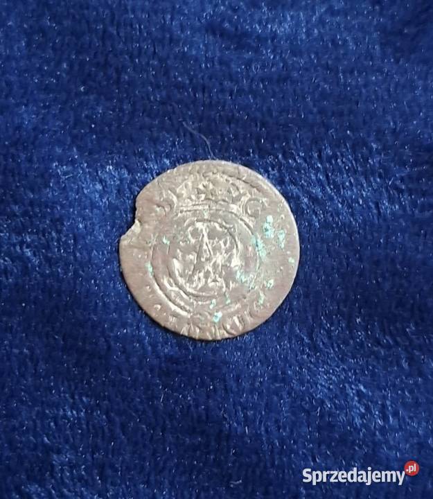 Moneta szeląg Gustaw II Adolf wybita w Rydze Wejherowo