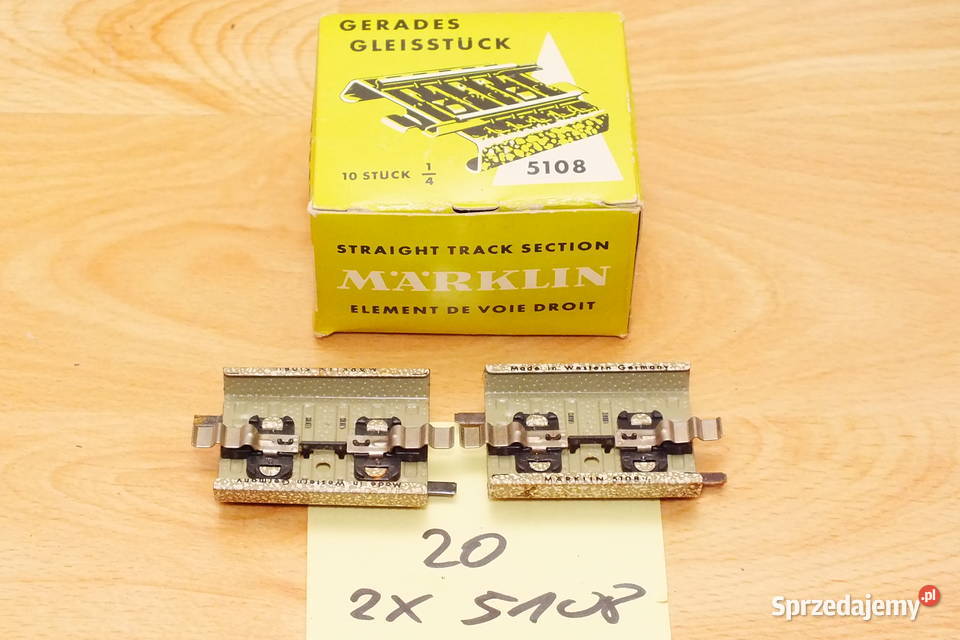 Marklin 2 x prosta 5108 skala H0 20 Lubin