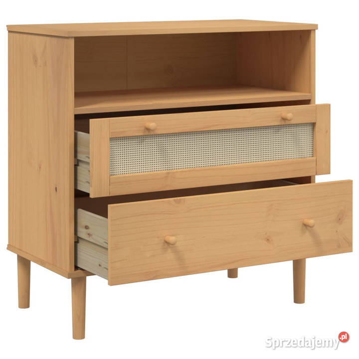 Szafka SENJA imitacja rattanu brązowa 80x40x80 Meble mazowieckie Warszawa sprzedam