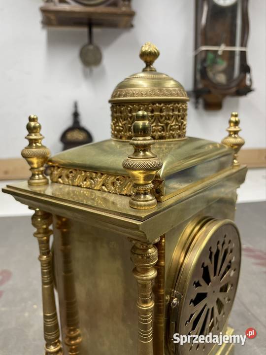 Piękny francuski zegar z mojej kolekcji sprawny warmińsko-mazurskie Ostróda sprzedam